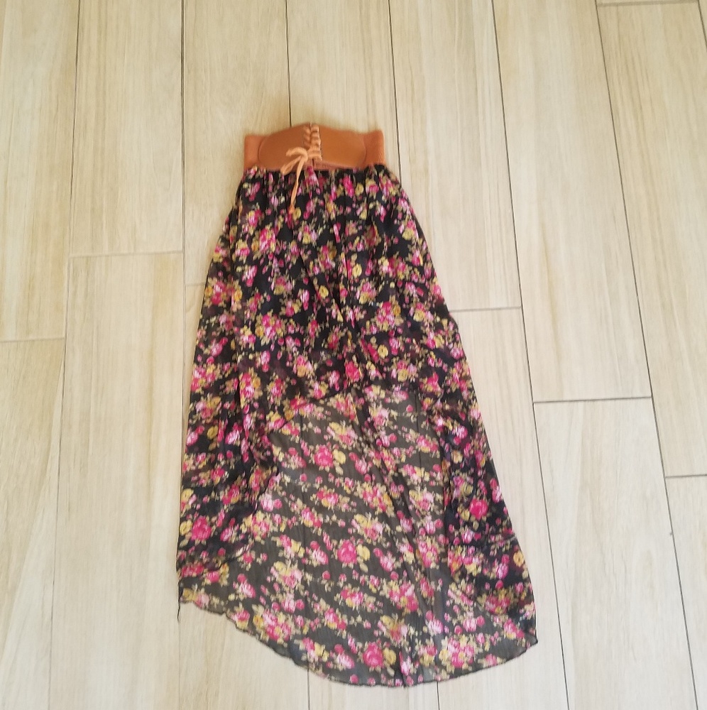 Long Floral Skirt